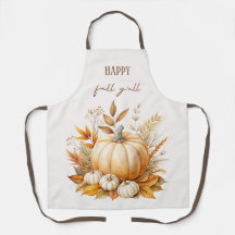 Autumn Boho Watercolor Pumpkin Happy Fall Y