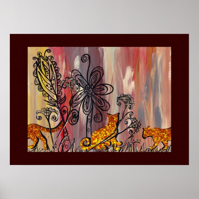 Autumn Cats 2 Impressão (Frente)