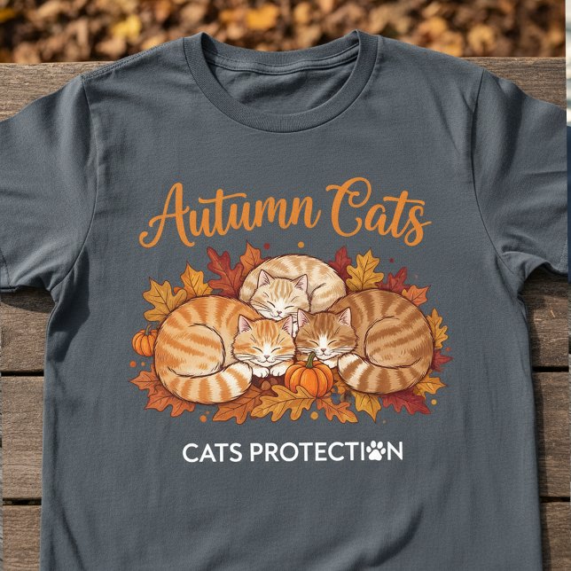 Autumn Cats T-Shirt | Official Cats Protection  (Criador carregado)