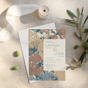 Autumn Colors Organic Leaves Abstrato Convite