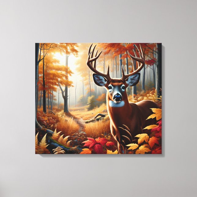 Autumn Deer Canvas Art (Frente)
