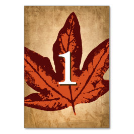 Autumn Deixa Cartões de Mesa | Casamentos outono r