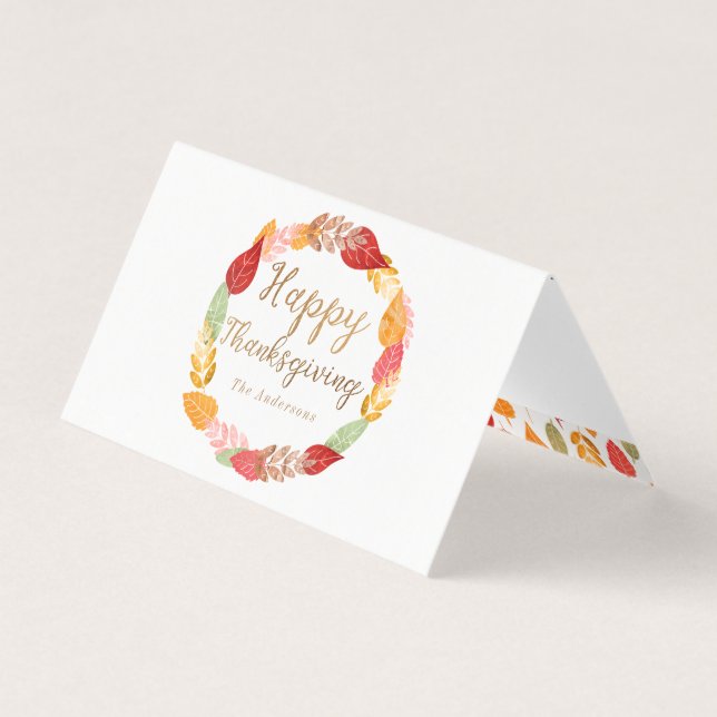 Autumn deixa feliz ação de graças (Frente)