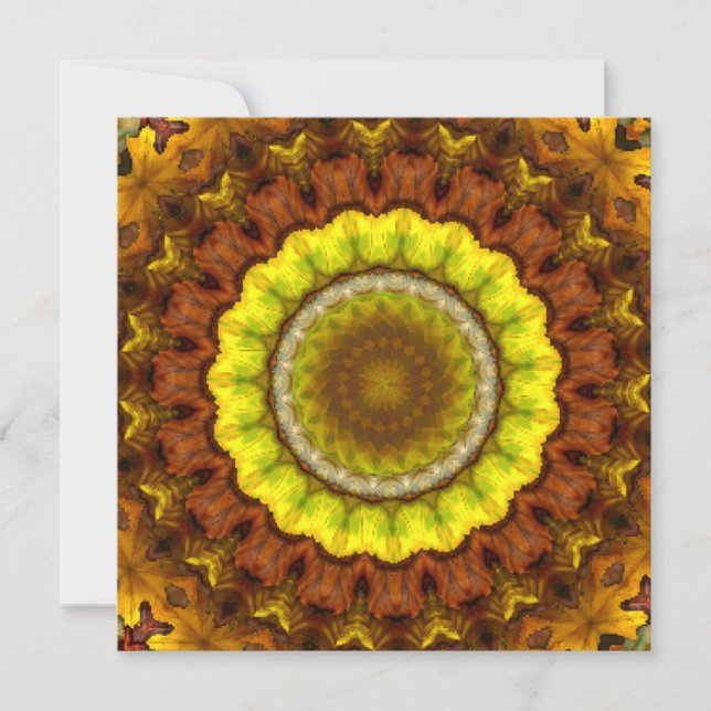 Autumn deixa Kaleidoscope Mandala (Frente)