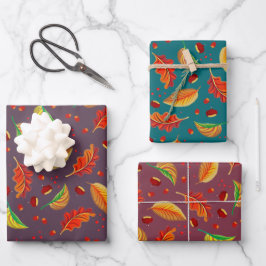 Autumn Deixa Loucos Castanha Padrão Elegante Queda