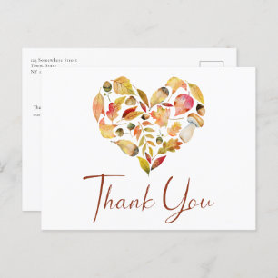 Autumn Deixa Obrigado Cartão Postal