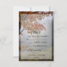 Autumn Deixa RSVP De Casamento Russo
