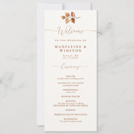 Autumn Deixa Terracotta Elegant Wedment Program