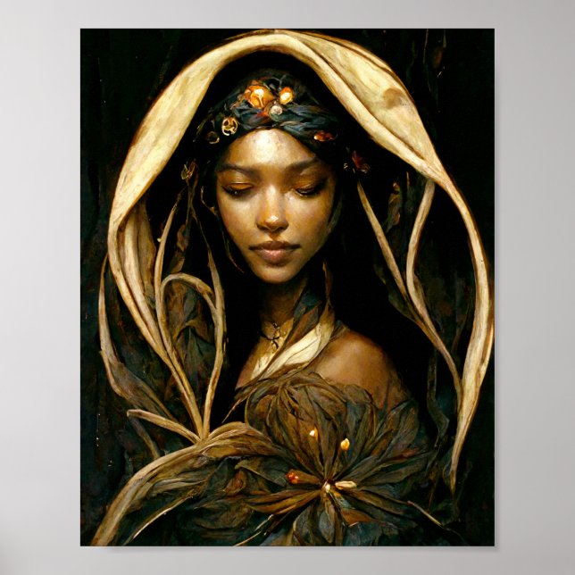 Autumn Fae Fantasy Art Poster (Frente)