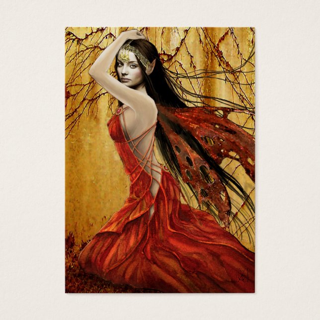 Autumn Fairy Gift Tag (Frente)