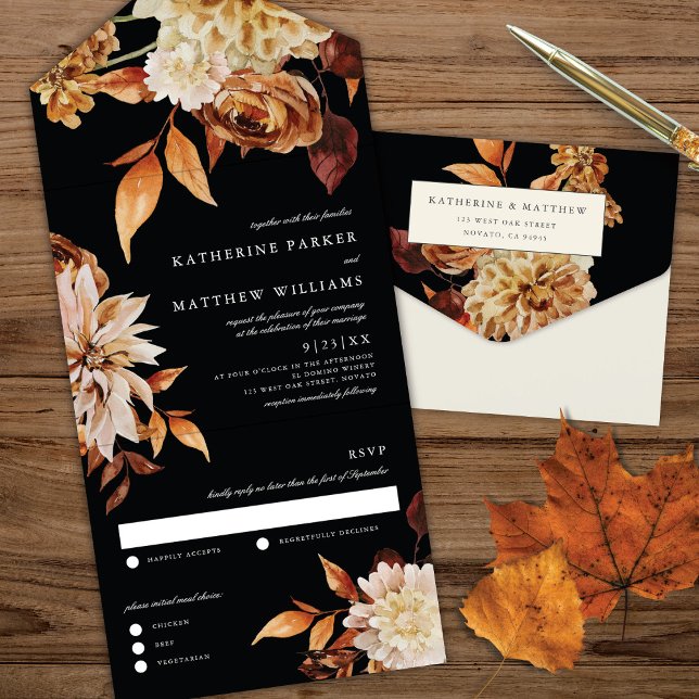 Autumn Floral + Casamento Negro (Criador carregado)