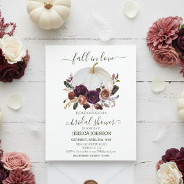 Autumn Floral Pumpkin Boho Orçamento Chá de panela