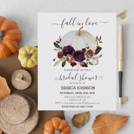 Autumn Floral Pumpkin Boho Orçamento Chá de panela