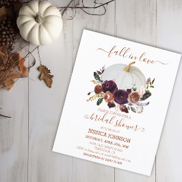 Autumn Floral Pumpkin Boho Orçamento Chá de panela