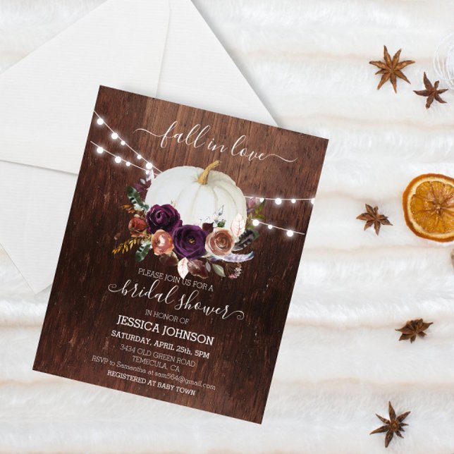 Autumn Floral Pumpkin Wood Chá de panela Orçamento (Criador carregado)