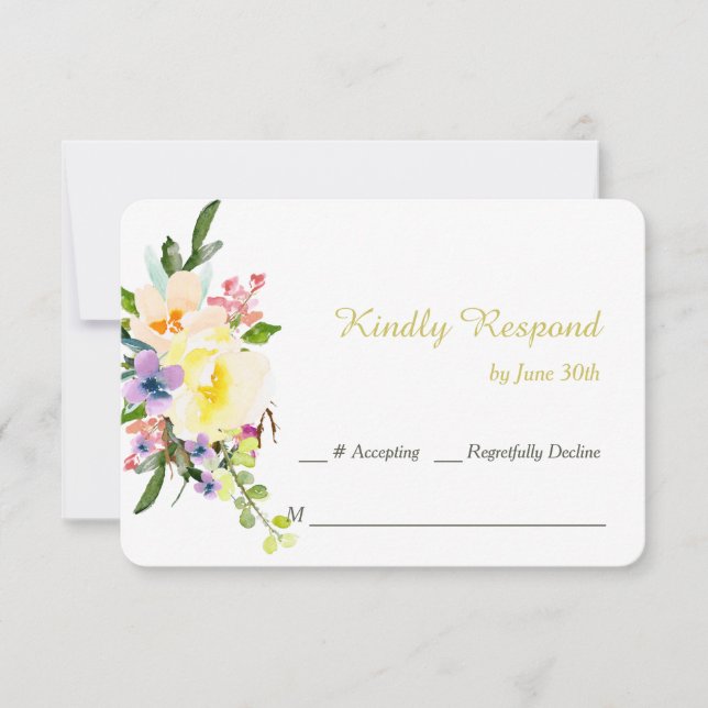 Autumn Floral Wedding RSVP (Frente)