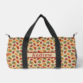 Autumn Foliage Cream Patterno Duffel Bag