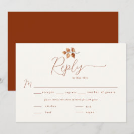 Autumn Foliage Terracotta Casamento outono RSVP
