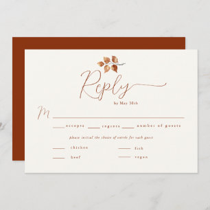 Autumn Foliage Terracotta Casamento outono RSVP