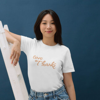 Autumn Gingham dá camiseta feminina para Obrigados