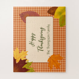 Autumn Gingham Thanksanding Quebra-cabeça