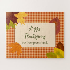 Autumn Gingham Thanksanding Quebra-cabeça