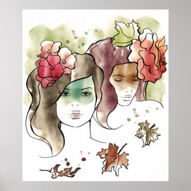Autumn Girls Poster (Frente)