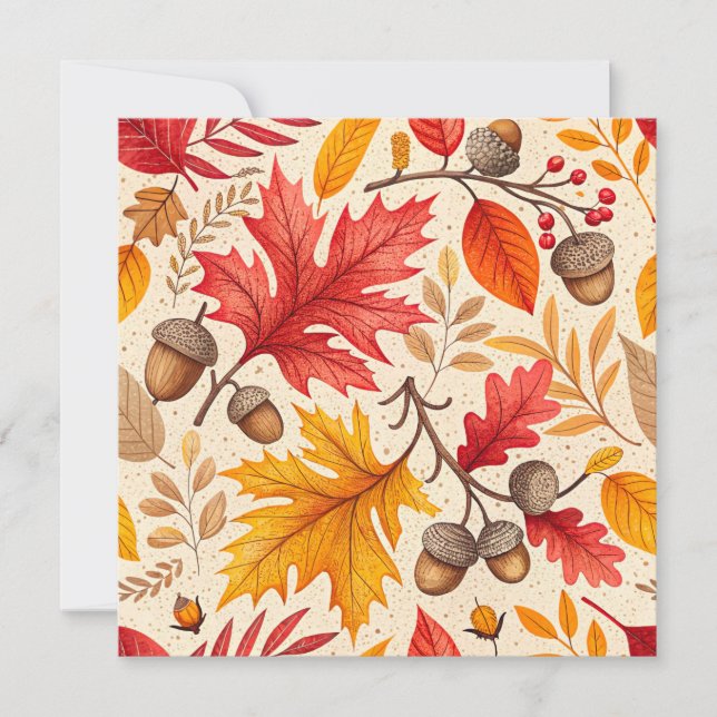 Autumn Harmony: Um Padrão Colorido de Queda (Frente)