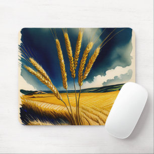 Autumn Harvest Prairie Dourada Mousepad