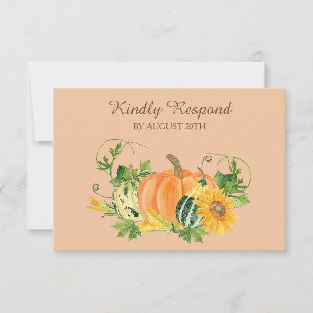 Autumn Harvest Wedding RSVP (Frente)