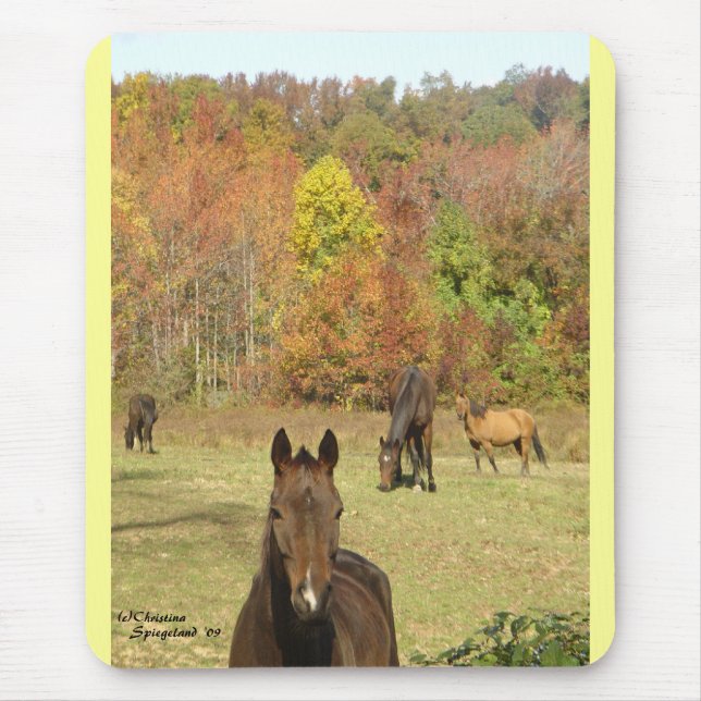 Autumn Horses Mousepad (Frente)