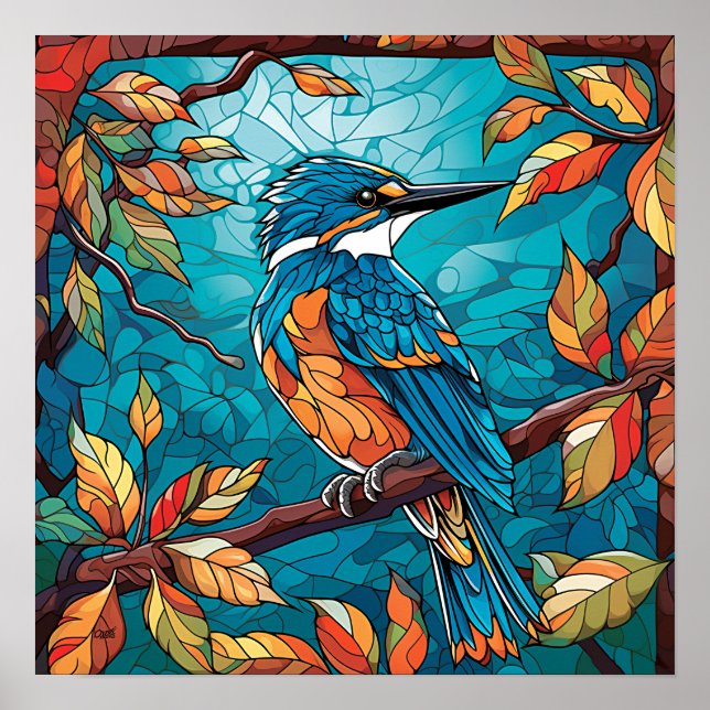 Autumn Kingfisher Poster (Frente)