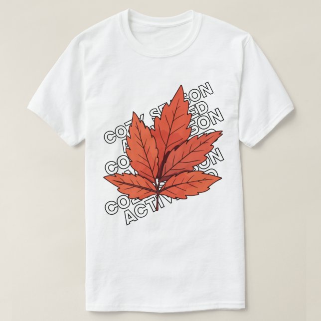 Autumn Leaf T-Shirt - Fall Aestic Unisex Tee (Frente do Design)