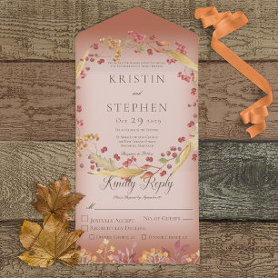 Autumn Leaf Wreath Clay All In One Convite de casa
