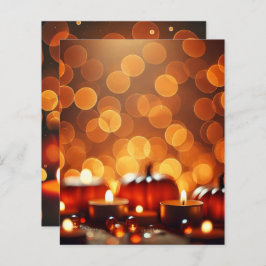 Autumn Lit Pumpkins Bokeh Scrapbook