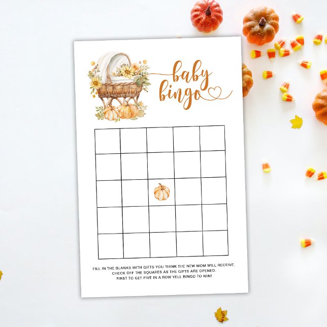 Autumn Little Pumpkin Neutral Baby Bingo Game (Criador carregado)