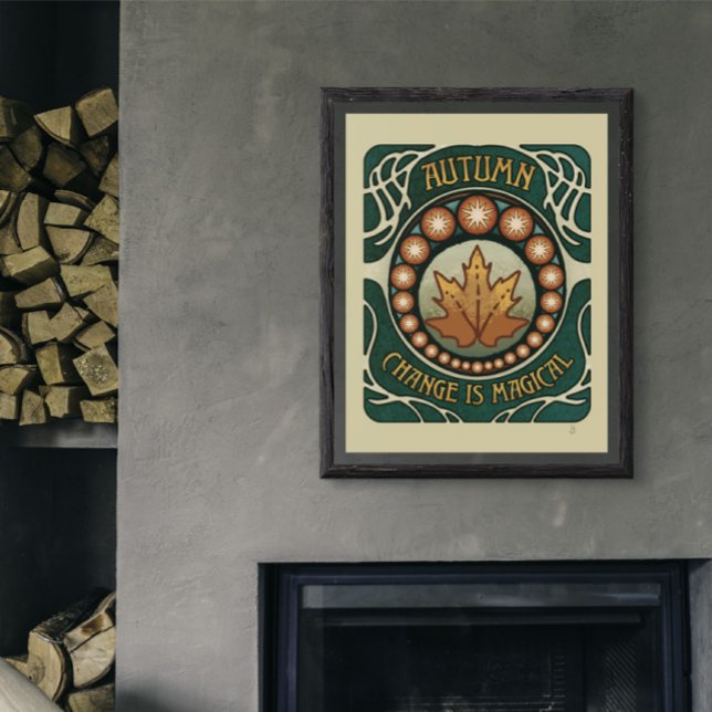 Autumn Magic Vintage Style Poster (Criador carregado)