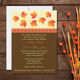 Autumn Maple Deixa Convite Para Casamento