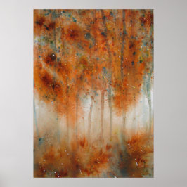 Autumn Morning Watercolor Impressão