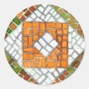 AUTUMN MOSAIC Grandes Adesivos Redondos