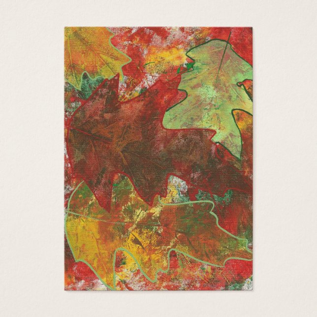Autumn Oak Deixa Cartão de Comércio Artista (Frente)