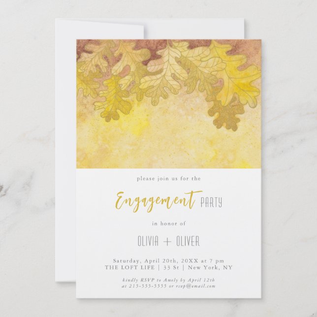 Autumn Oak deixa convite para Festa de noivado (Frente)