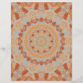 Autumn Orange Cinza Kaleidoscope Patterno