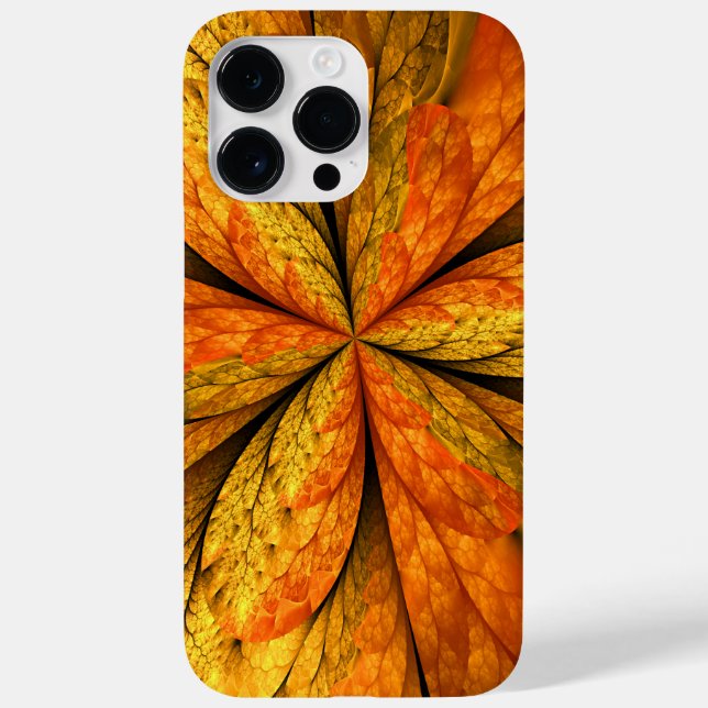 Autumn Plant, Modern Abstrato Fractal Art Leaf (Verso)