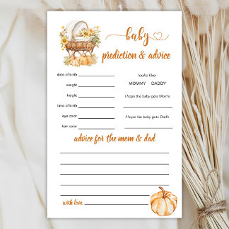 Autumn Pumpkin Baby Predição e Jogo de Conselhos