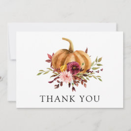 Autumn Pumpkin Obrigado Cartão Postal