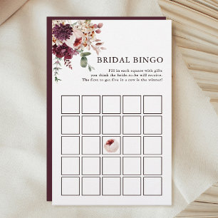 Autumn Romance Floral Bridal Bingo