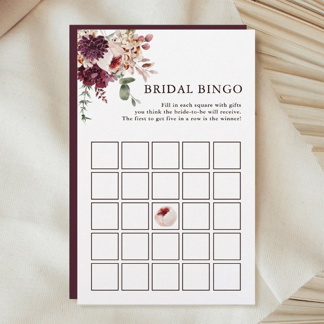 Autumn Romance Floral Bridal Bingo (Criador carregado)