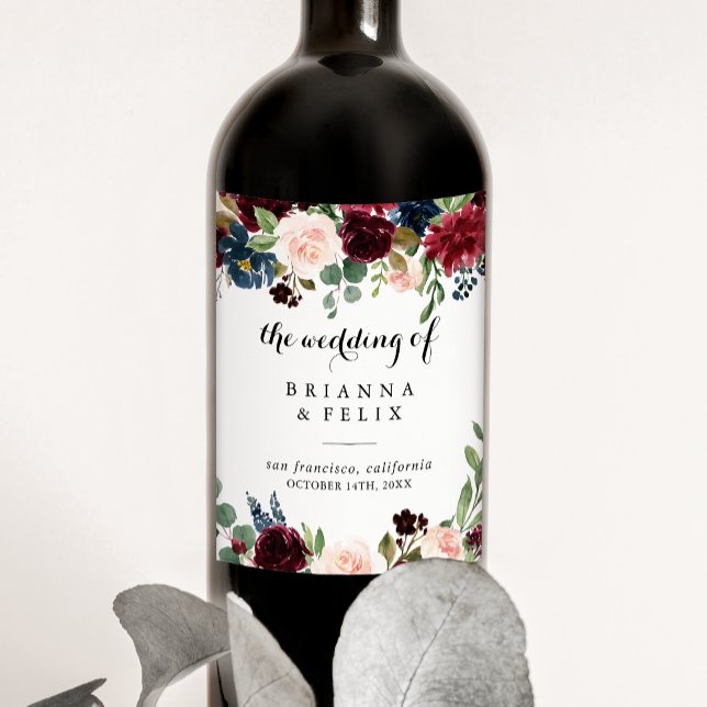 Autumn Rustic Calliografia: Etiquetas De Vinho De  (Criador carregado)
