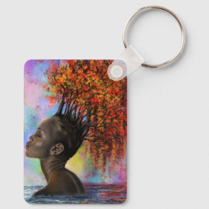 Autumn Sentando Chaveiro Pintura